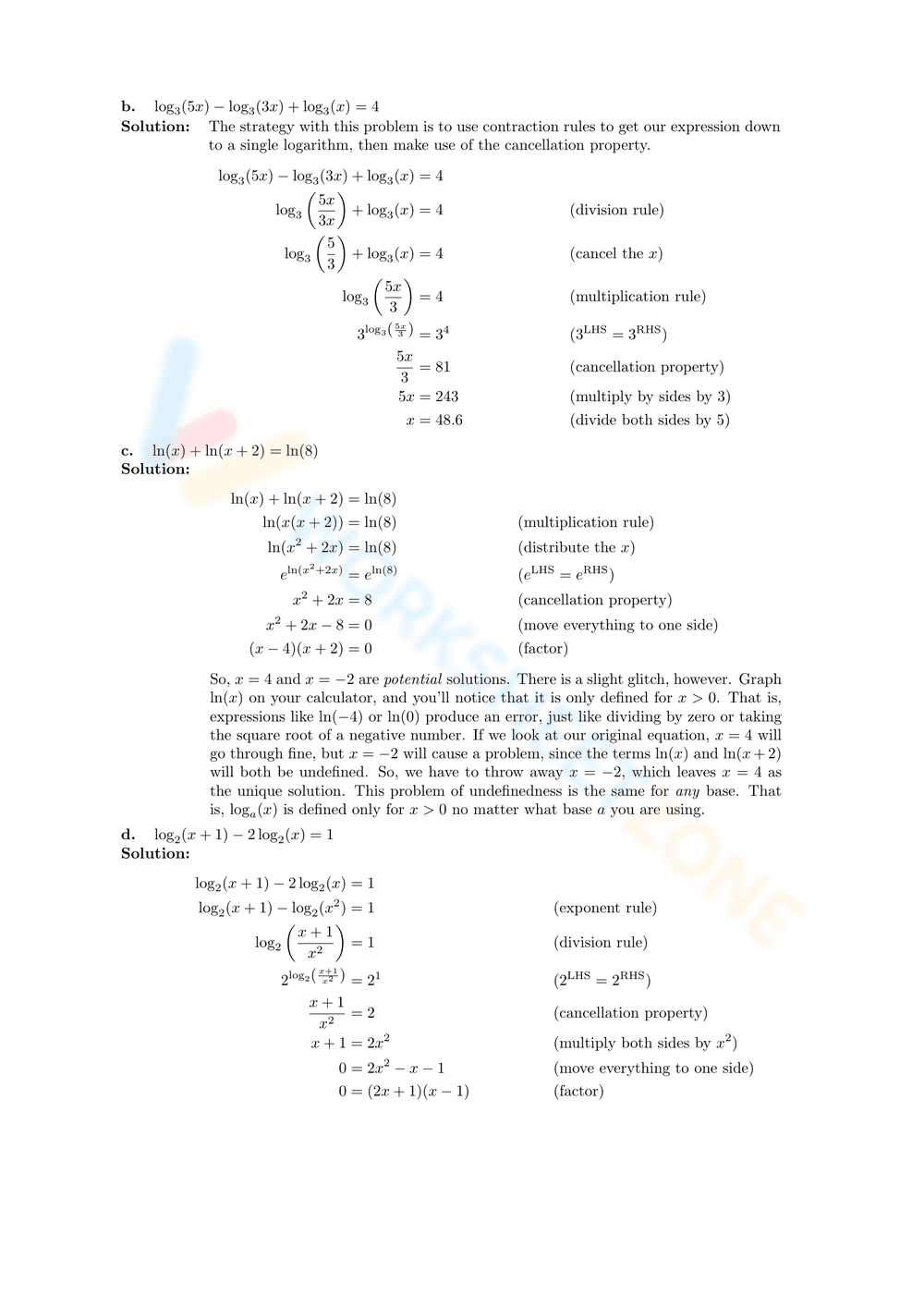 Utilizing Logarithm Properties - Page 6