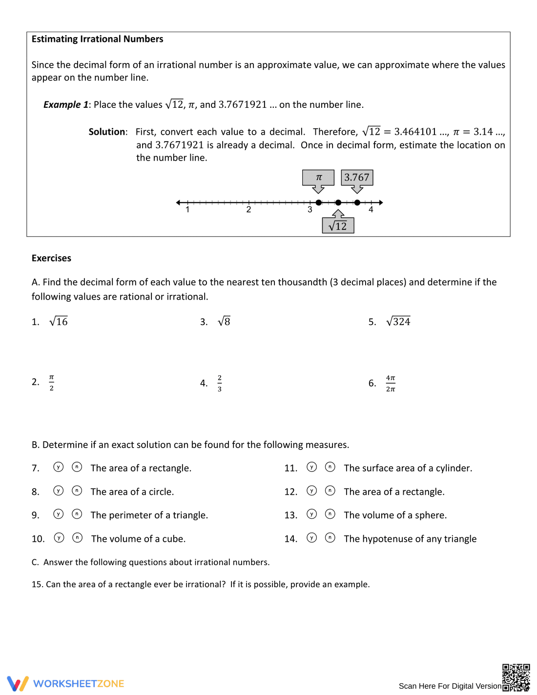 Work with Rational and Irrational Numbers - Page 2