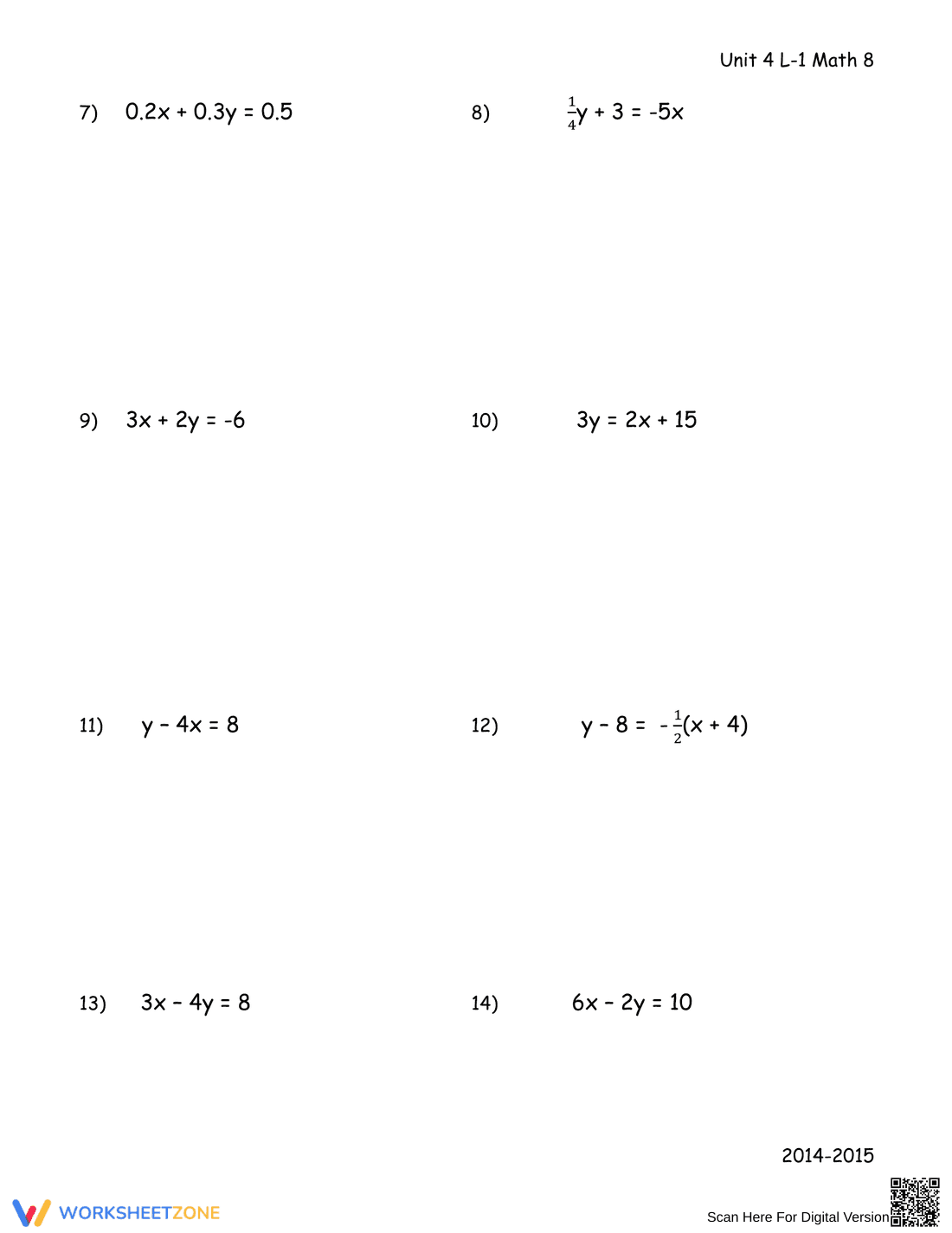 Solving for Y - Page 2