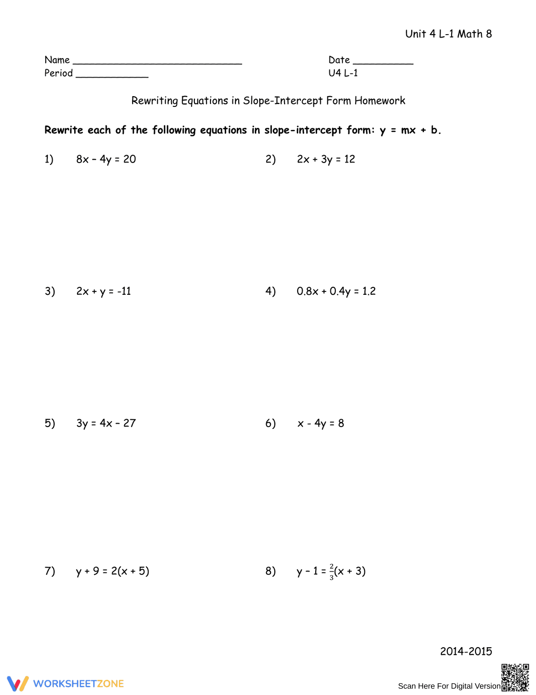 Solving for Y - Page 3