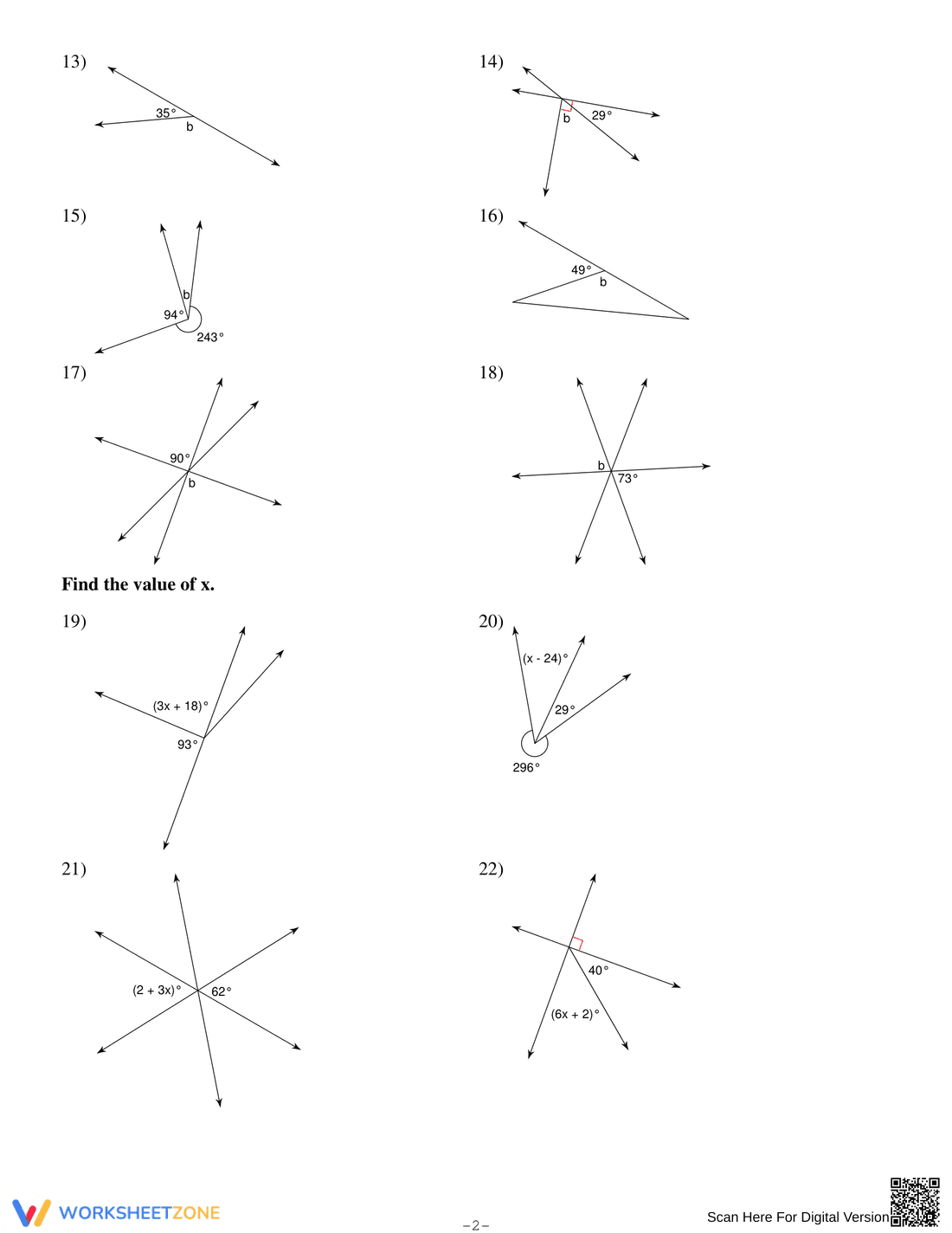 Angle Pair Relationships 1 - Page 2