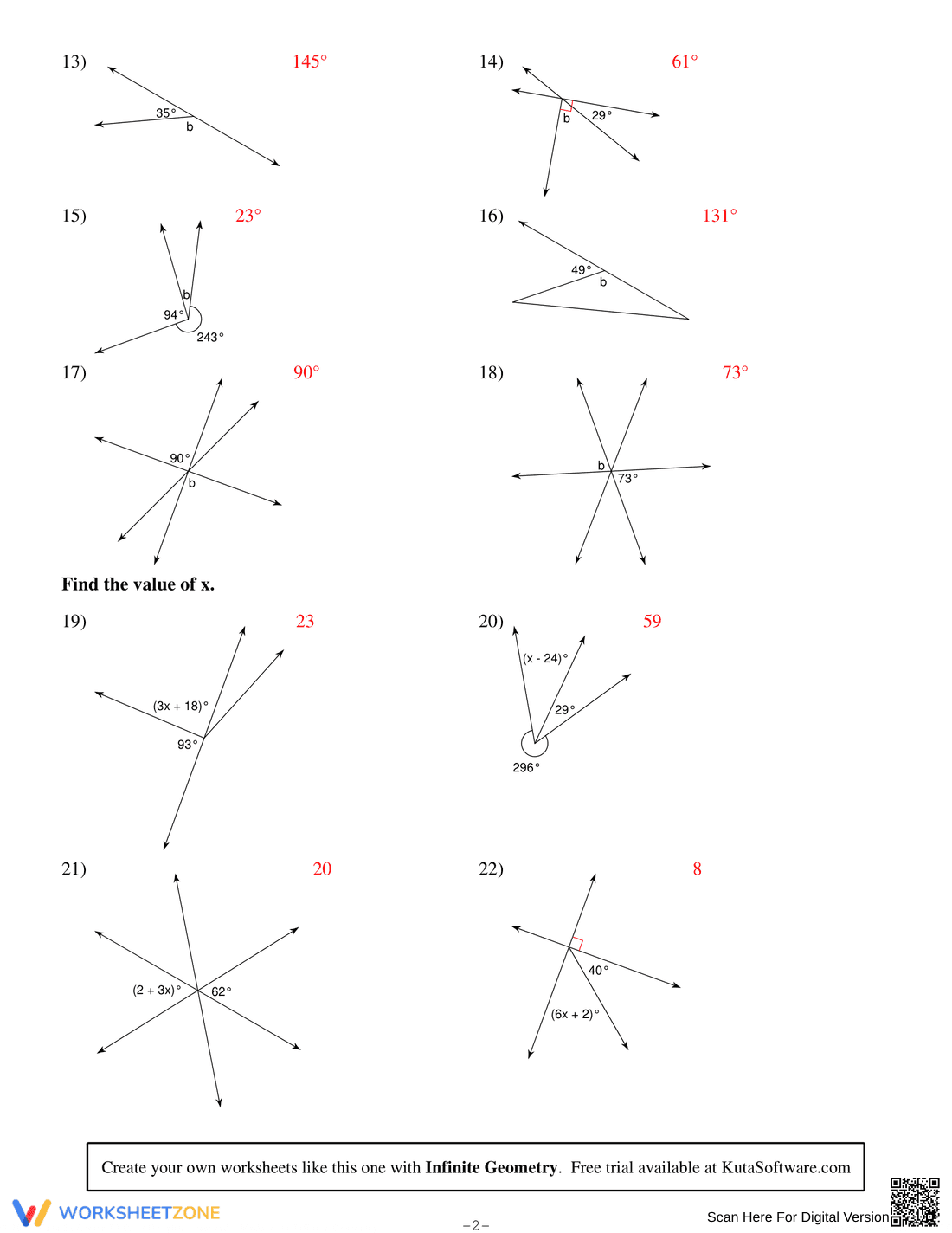 Angle Pair Relationships 1 - Page 4