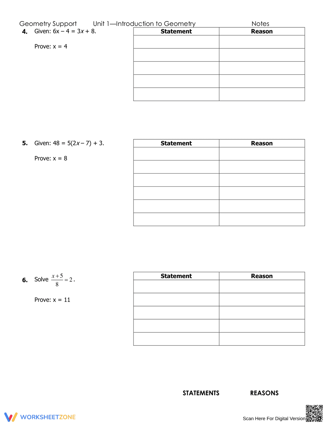 Algebraic Proofs with Two-Column Geometry Format - Page 4