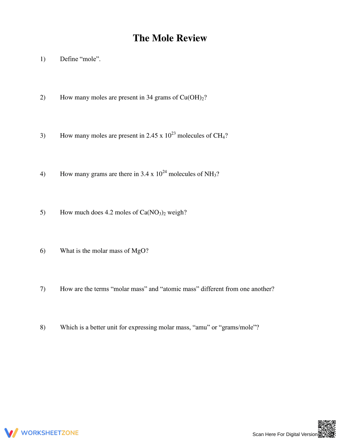 Practice Calculating Molar Mass with this Worksheet - Page 9