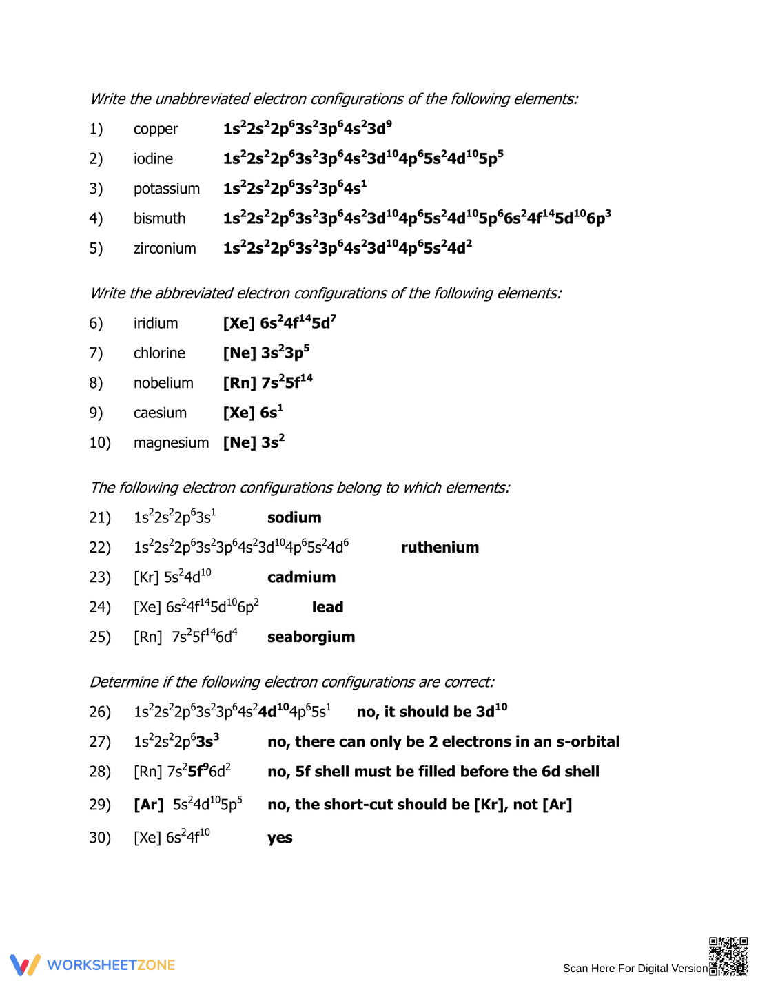 Electron Configuration Worksheet: Practice Makes Perfect - Page 2