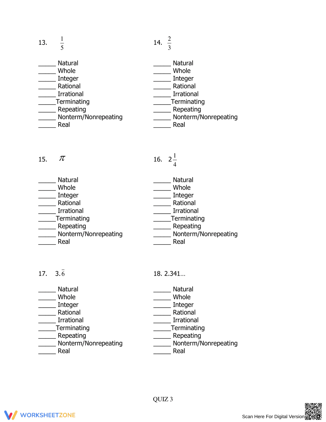 Exploring the Real Number System Worksheet - Page 2