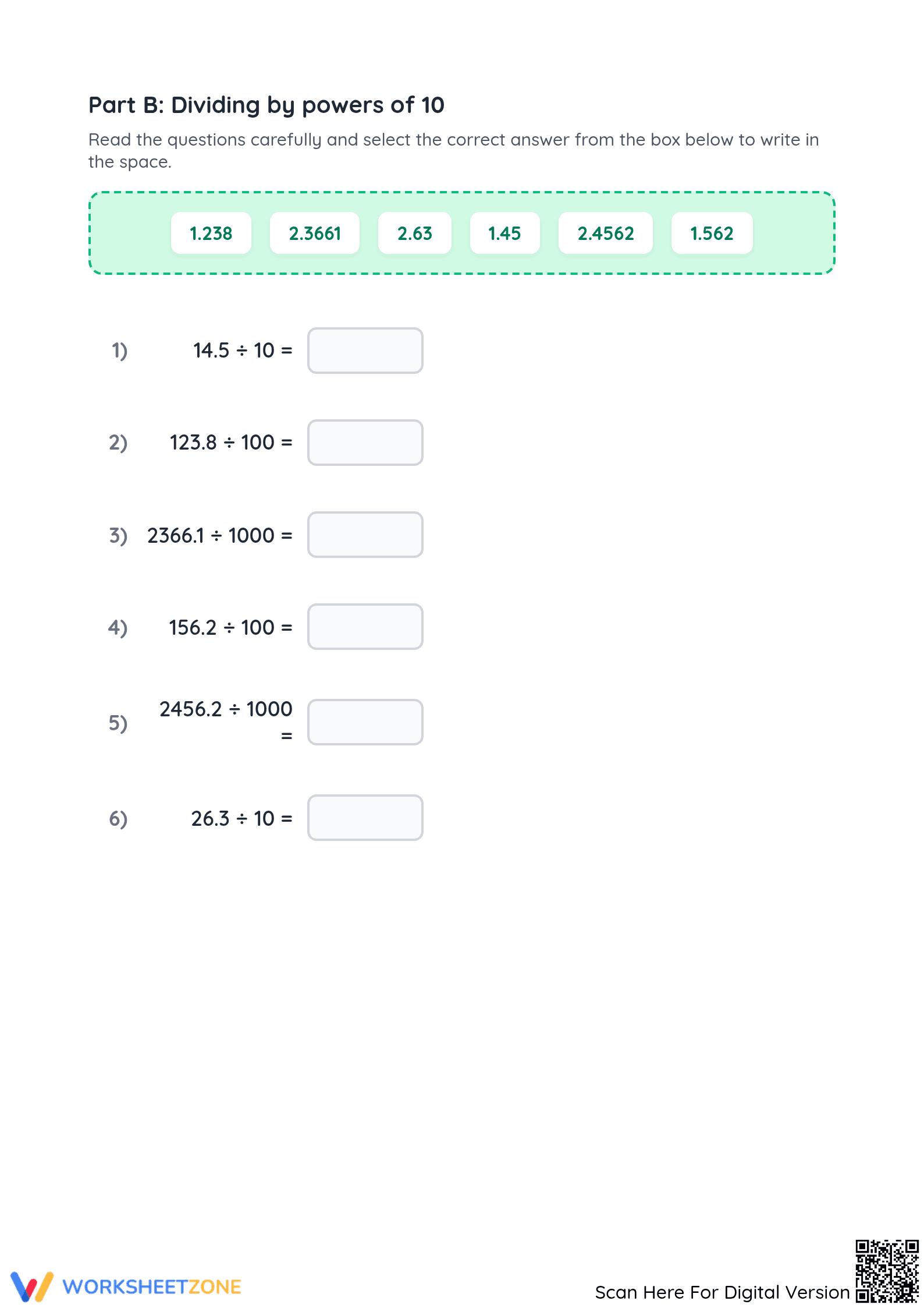 Powers of 10 Worksheet | Essential Grade 7-9 Math - Page 2