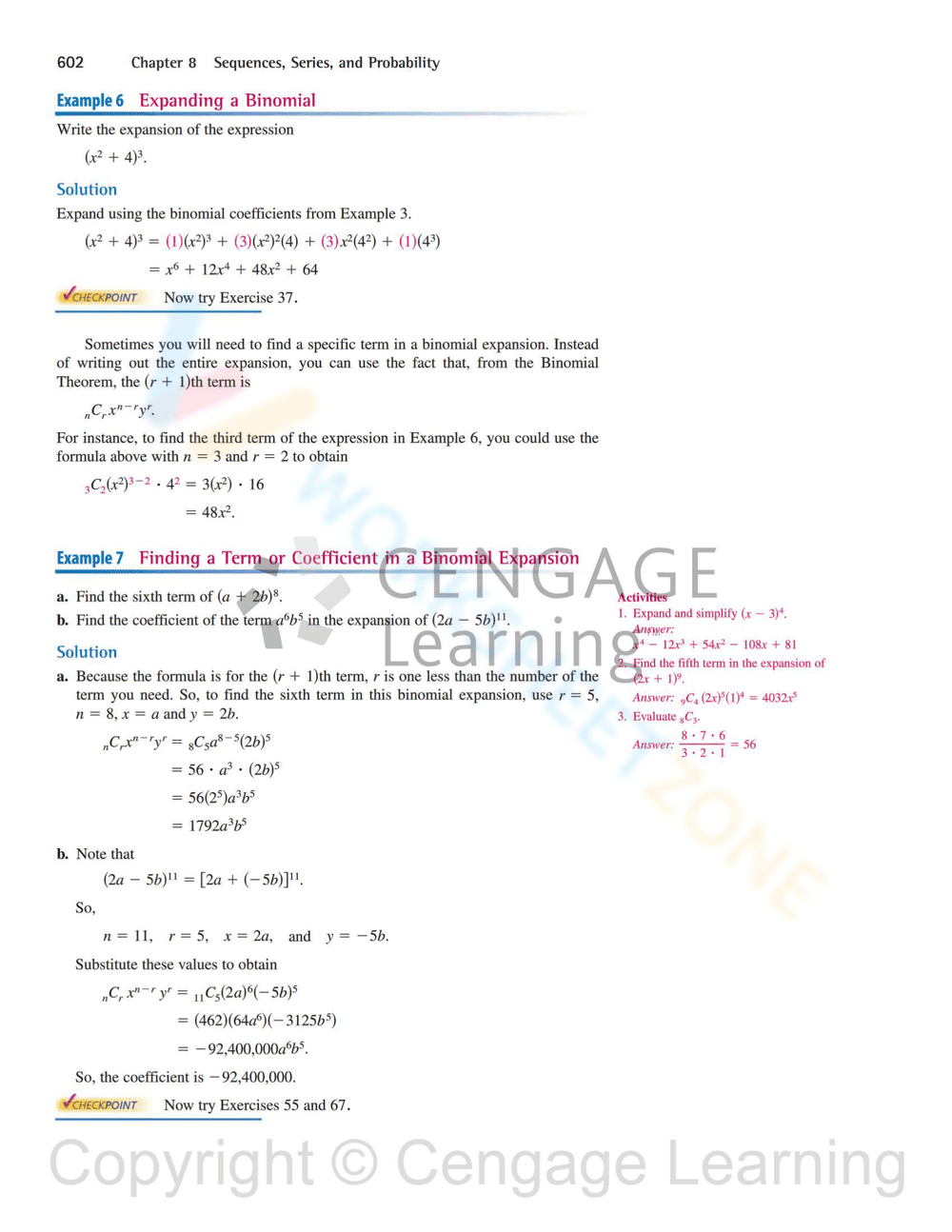 Binomial Theorem Worksheet: Expand Expressions - Page 4