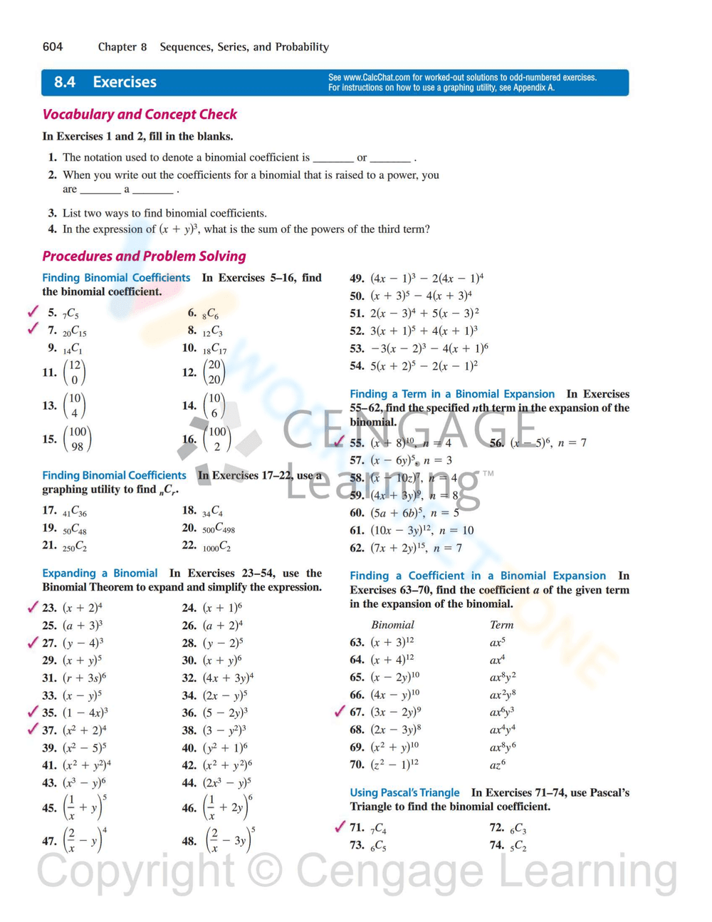Binomial Theorem Worksheet: Expand Expressions - Page 6