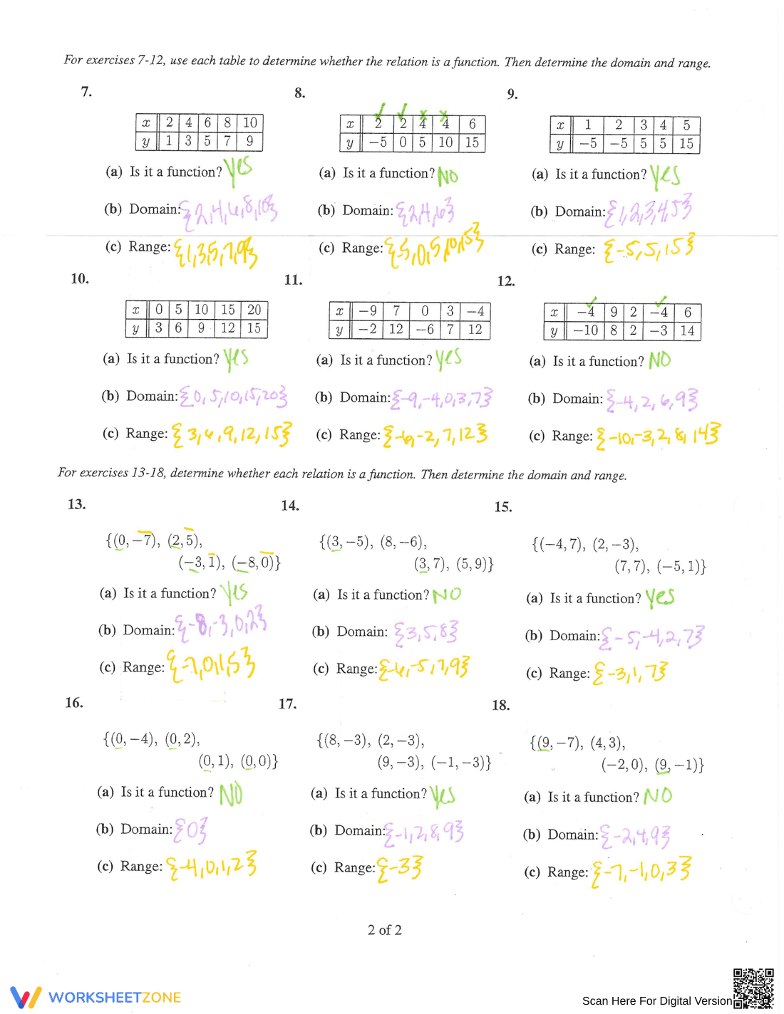 Function Worksheet - Page 4