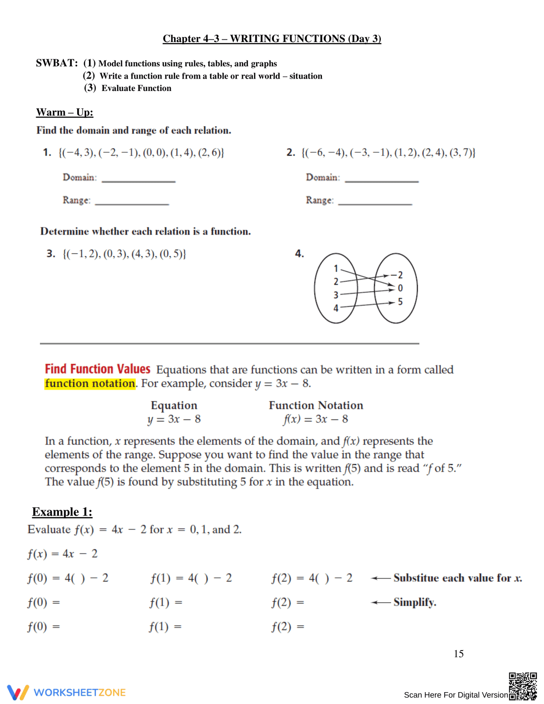 Practice Function Concepts - Page 17