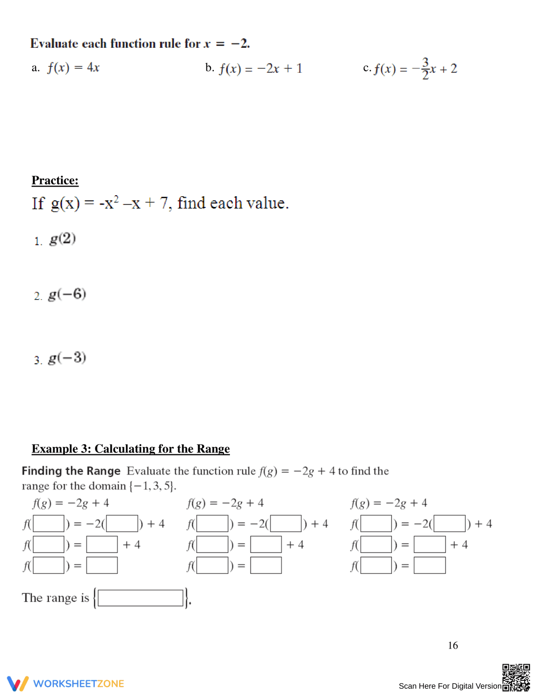Practice Function Concepts - Page 18
