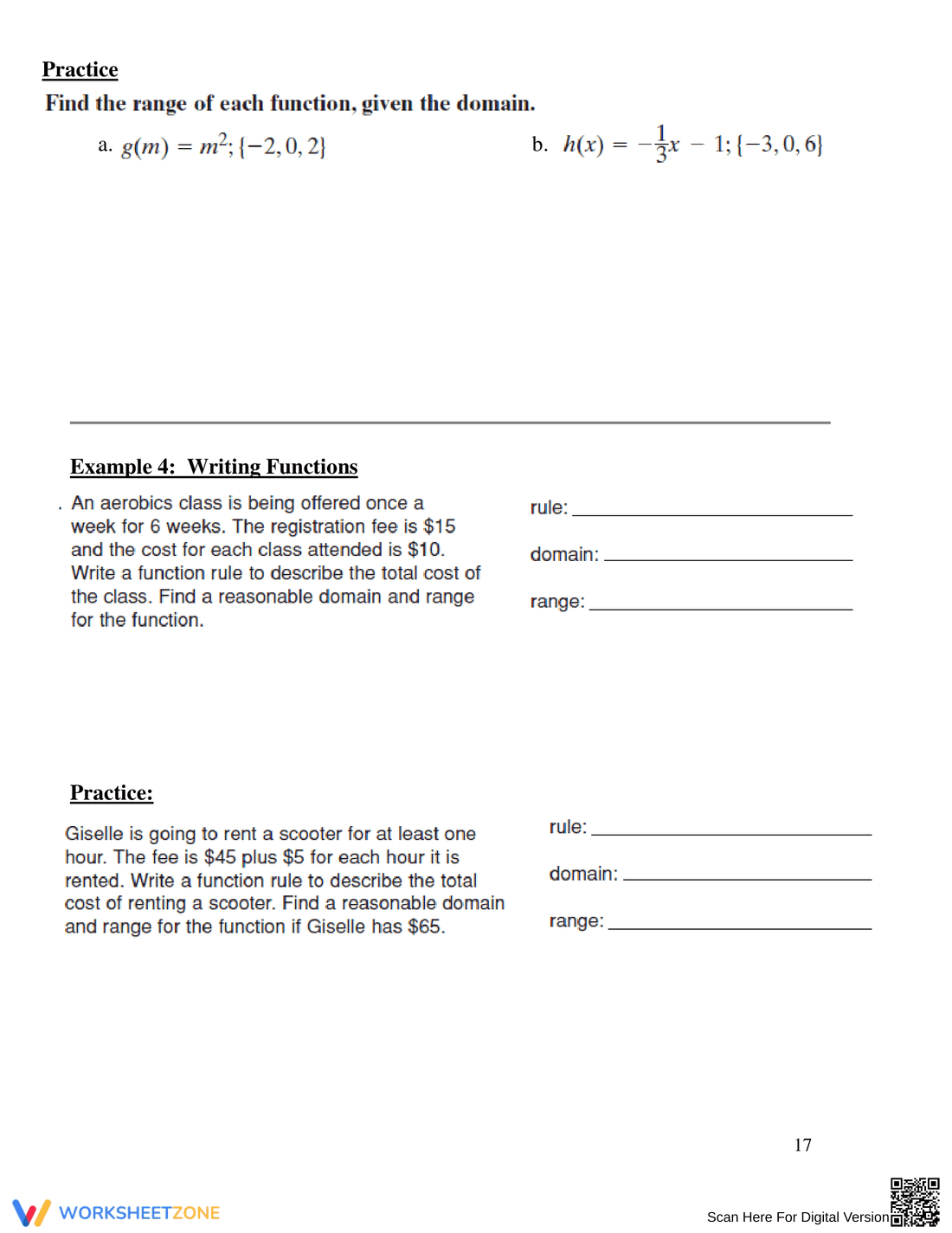 Practice Function Concepts - Page 19