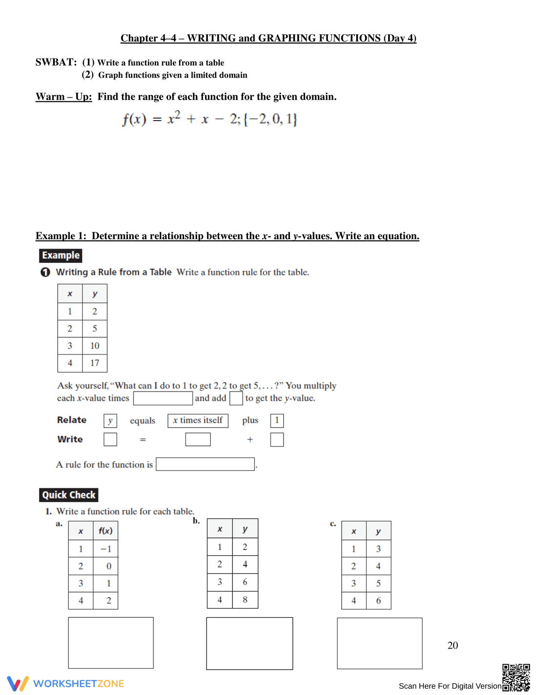 Practice Function Concepts - Page 22