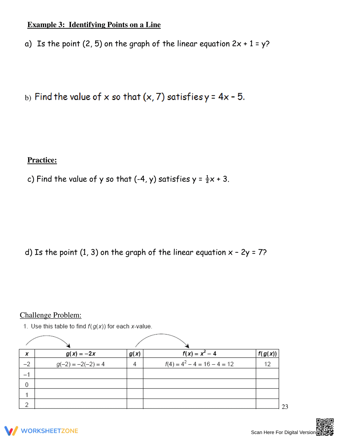 Practice Function Concepts - Page 25