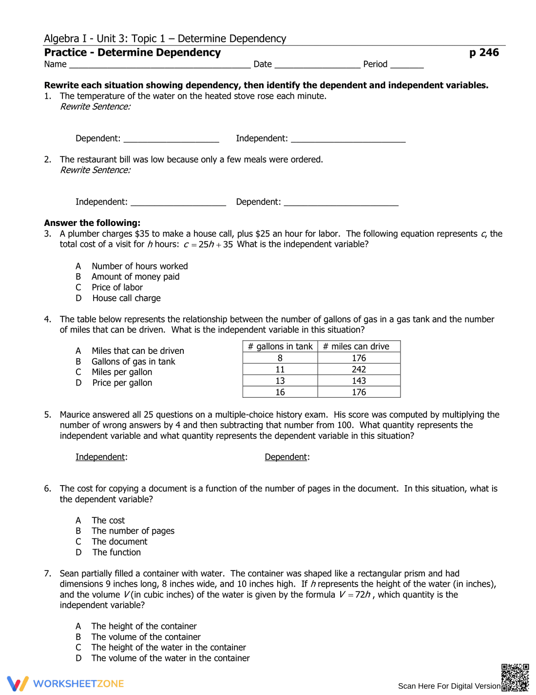 Identifying Variables: Practice with Independent and Dependent - Page 3