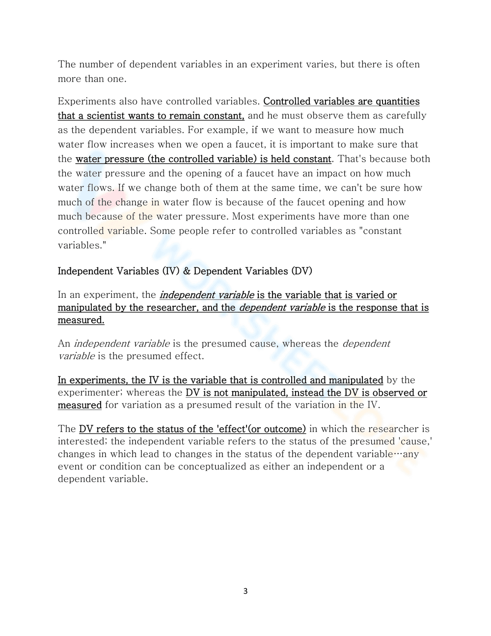 Independent and Dependent Variable Examples - Page 3