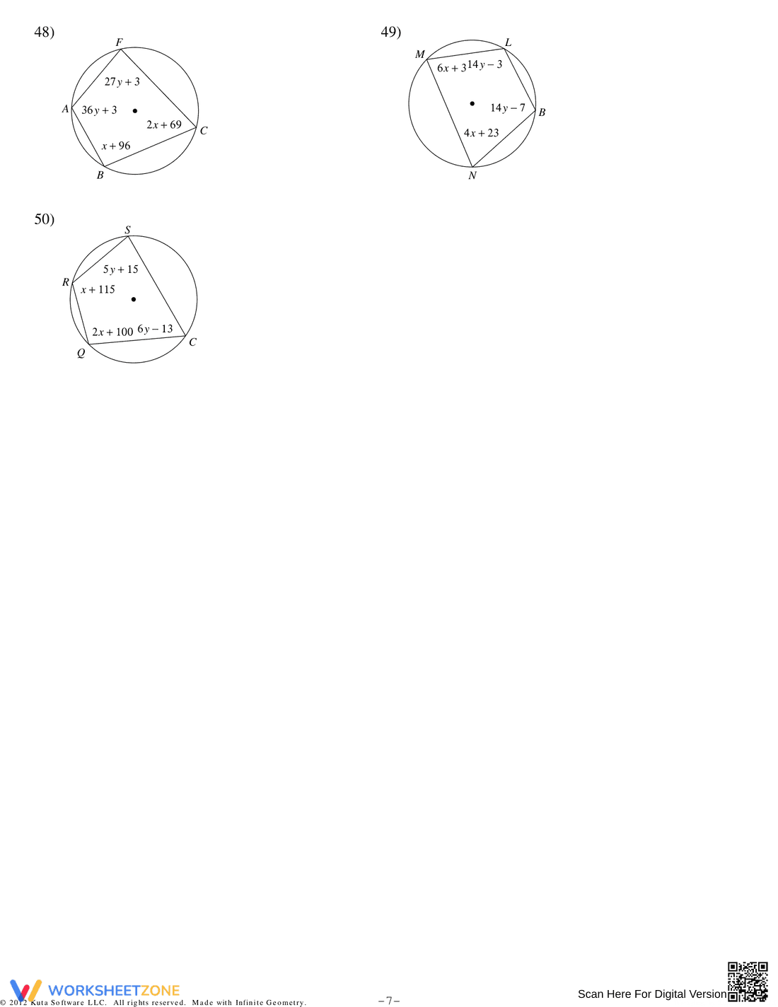 Inscribed Angles Homework - Page 7