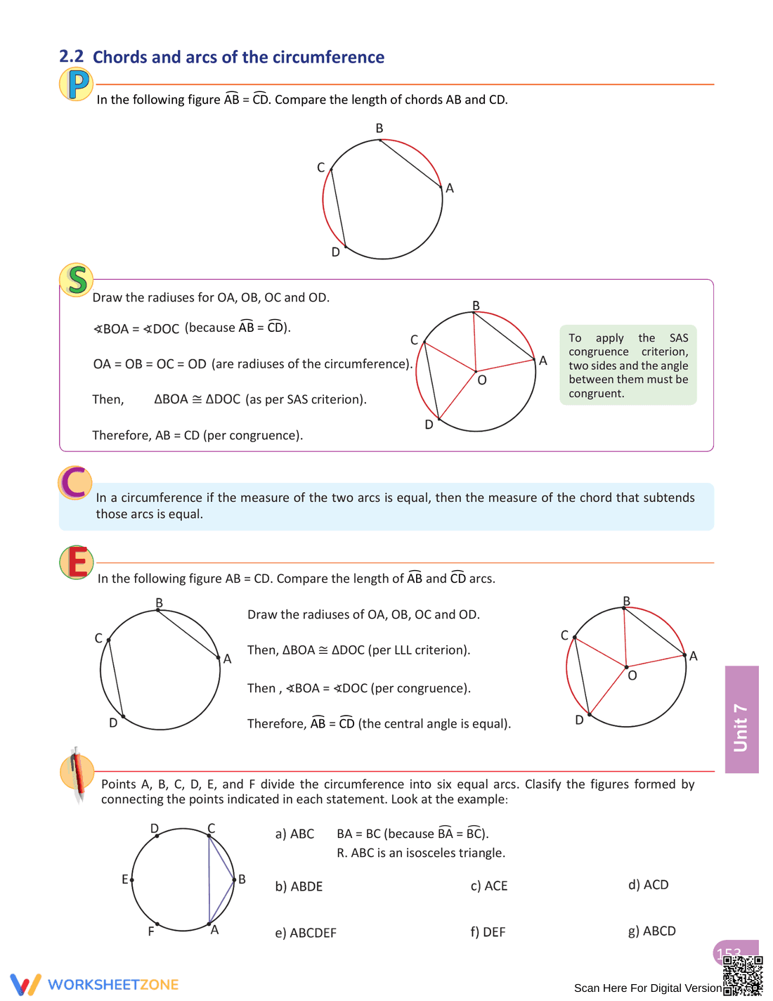 Inscribed Angle Worksheet for Geometry Practice - Page 11