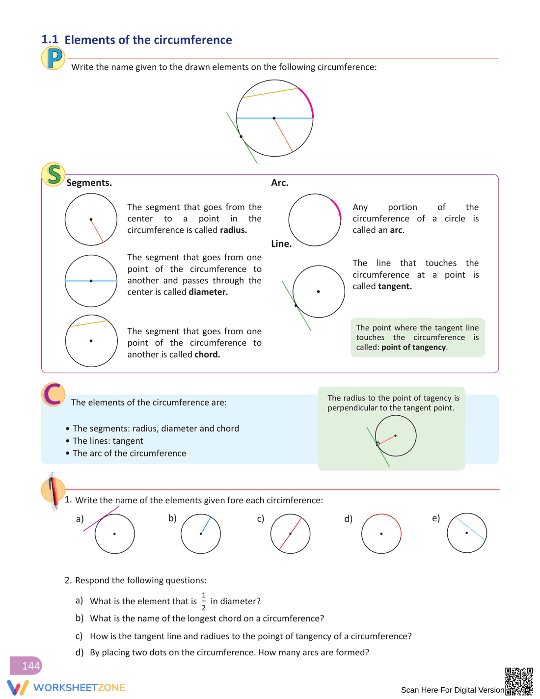 Inscribed Angle Worksheet for Geometry Practice - Page 2