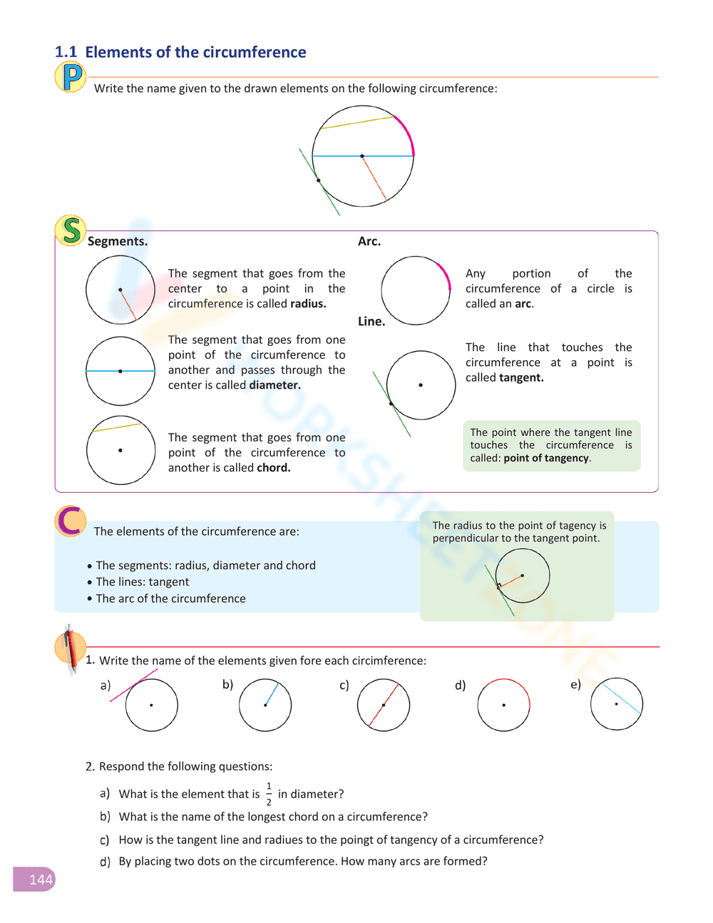 Inscribed Angle Worksheet for Geometry Practice - Page 2