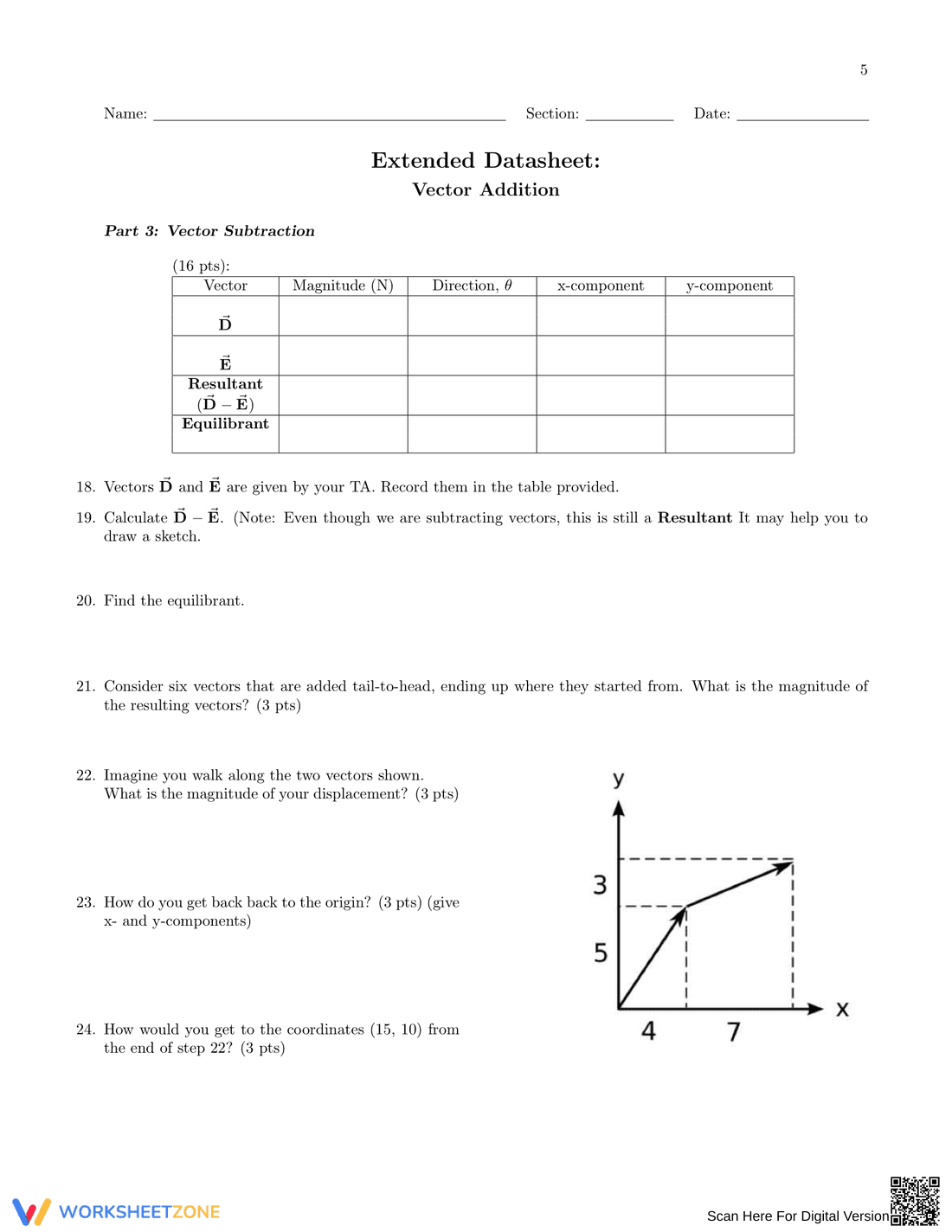 Vector Addition Worksheet - Page 5