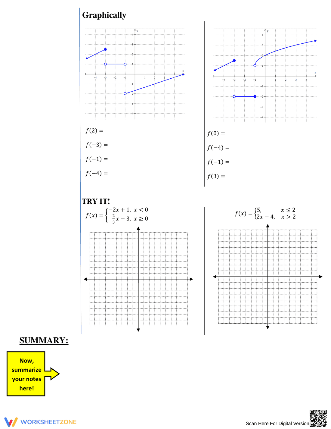 Understanding Piecewise Functions - Page 2