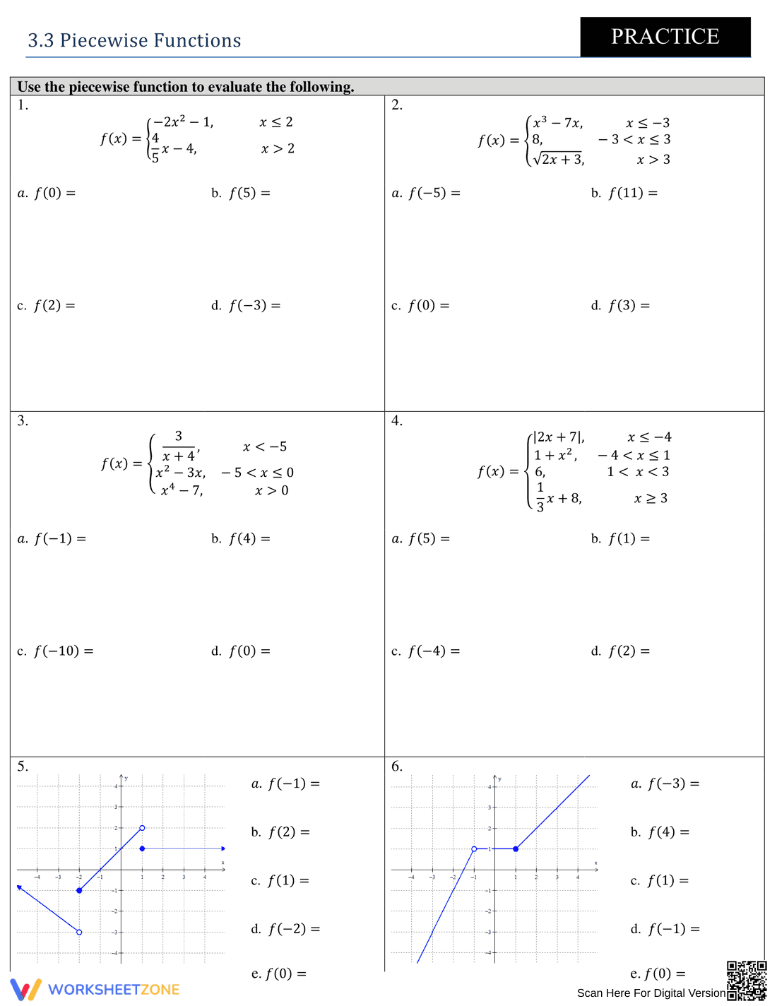 Understanding Piecewise Functions - Page 3