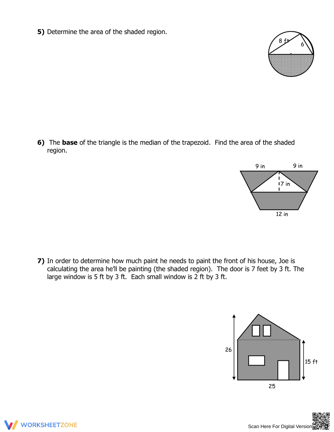 Homework: Calculate Area of Shaded Regions - Page 2
