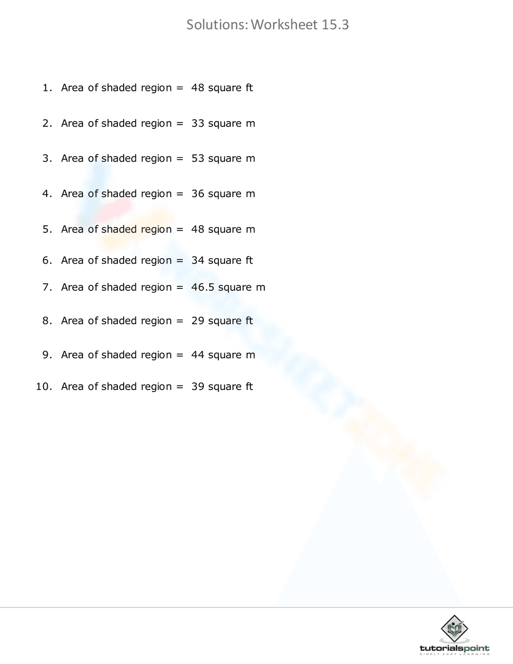 Calculate Area of Shaded Region: Practice - Page 2