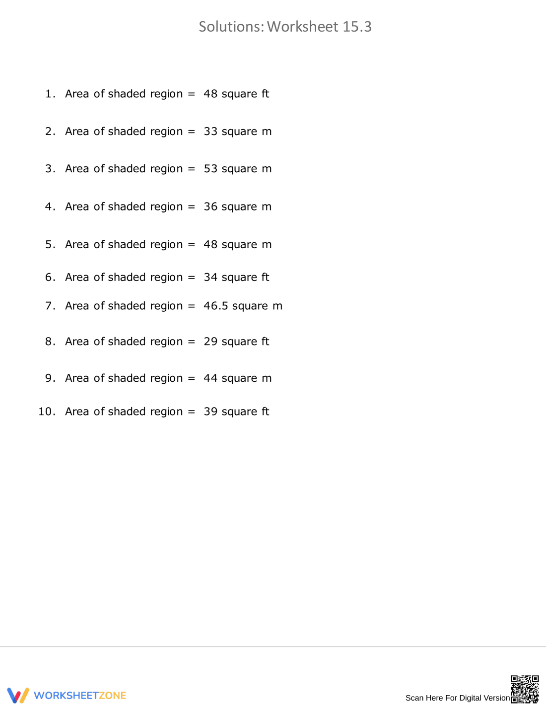 Calculate Area of Shaded Region: Practice - Page 3