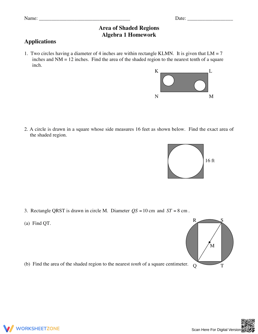Determine the Area of Shaded Region: Geometry - Page 3