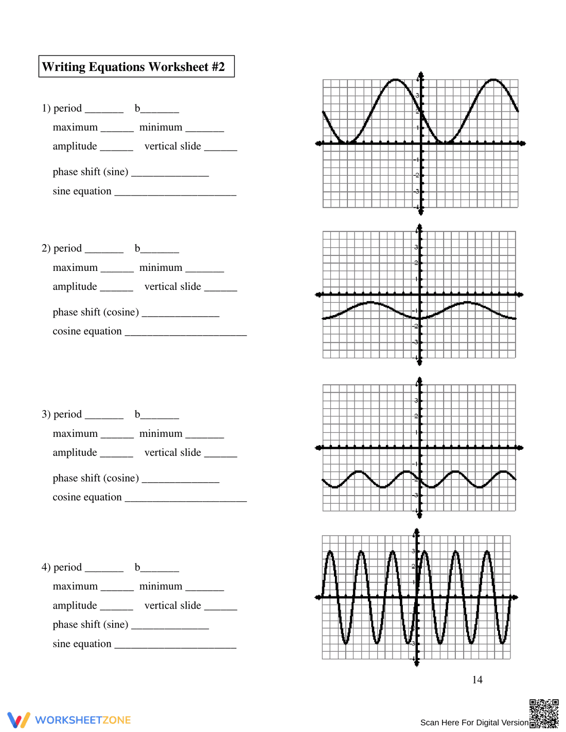 Graphing & Writing Sine and Cosine Functions - Page 14