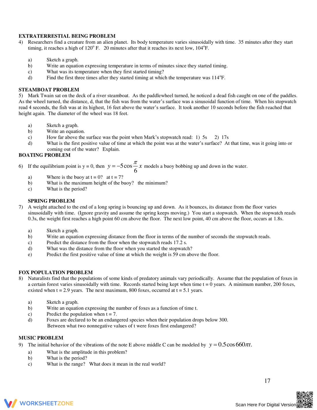Graphing & Writing Sine and Cosine Functions - Page 17