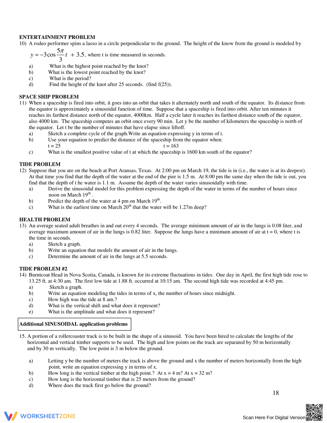Graphing & Writing Sine and Cosine Functions - Page 18