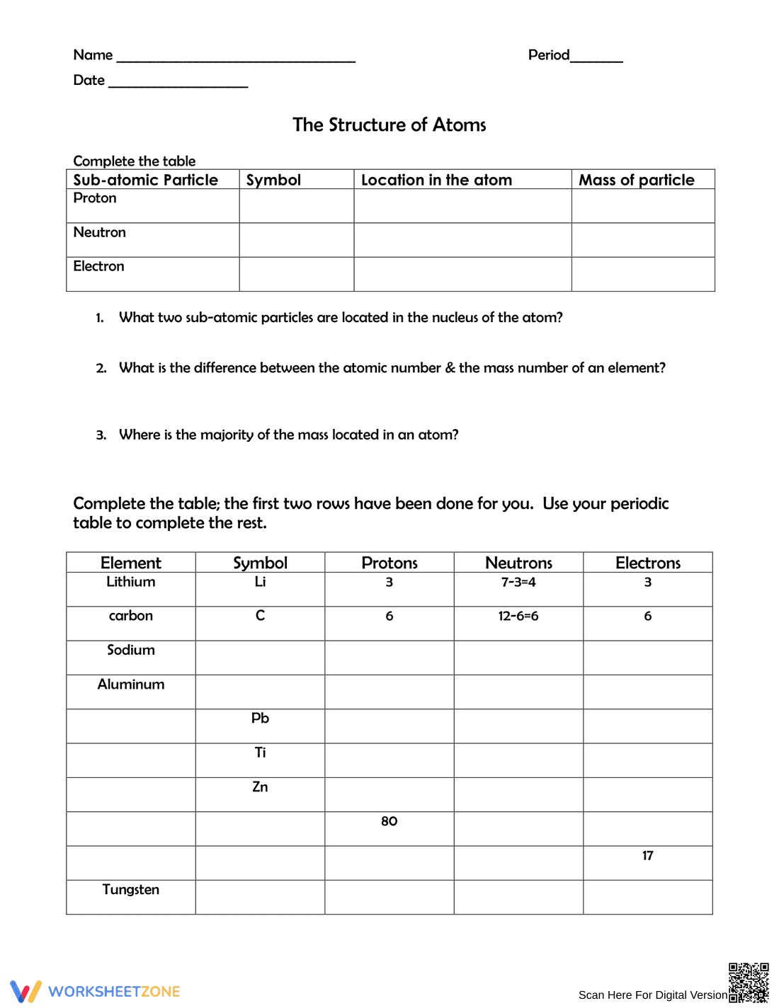 Learn with Bohr Model Worksheet - Page 2
