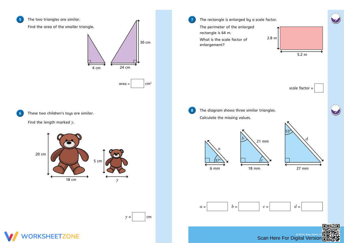 Calculating Scale Factors Worksheet - Page 2