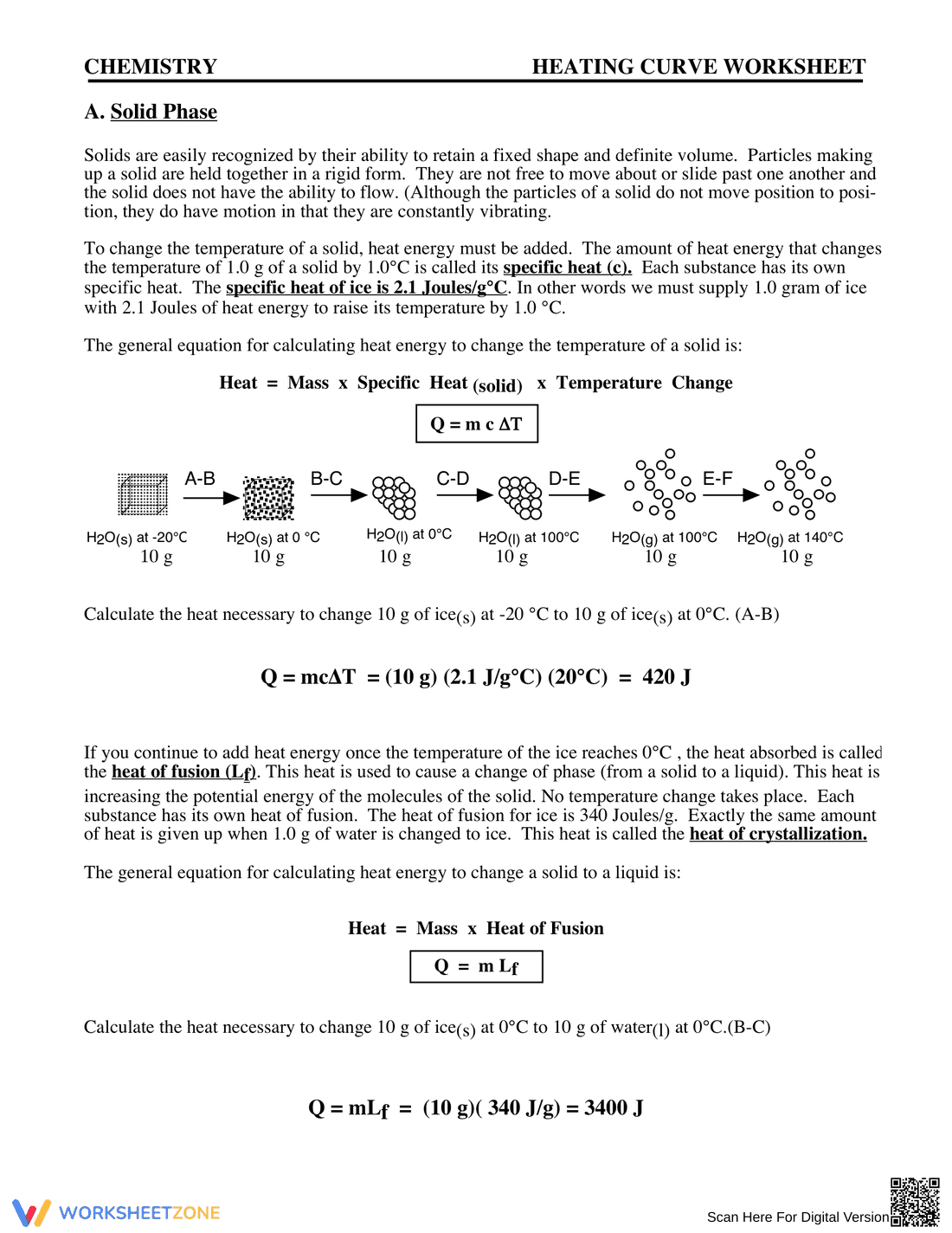Heating Curve Worksheet: Understanding Phase Transitions - Page 2
