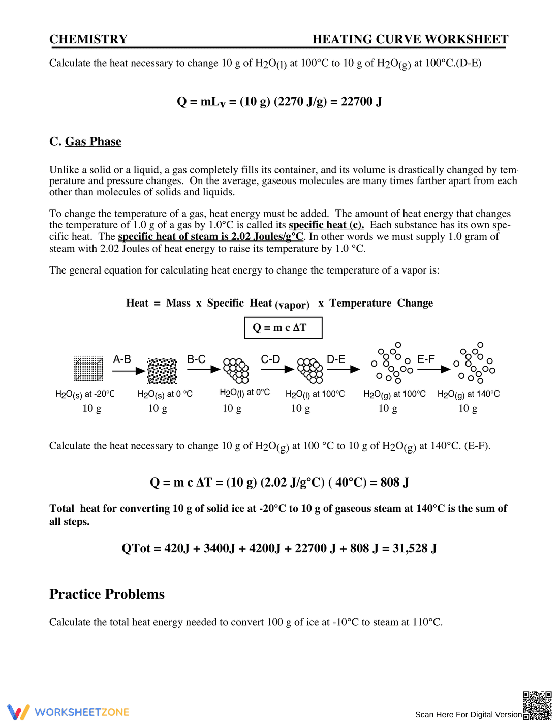 Heating Curve Worksheet: Understanding Phase Transitions - Page 4