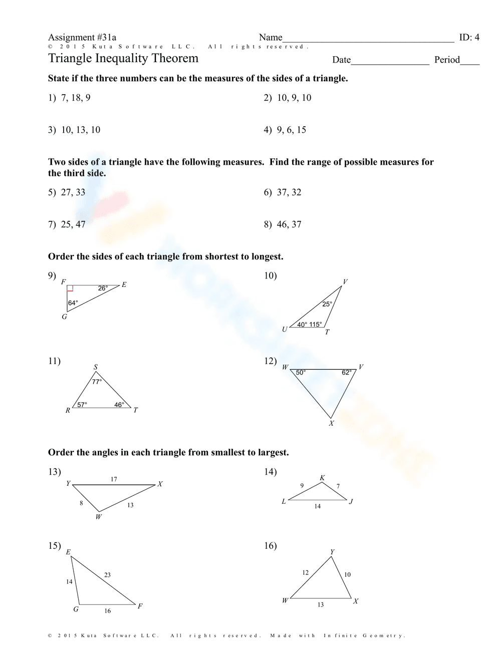 Triangle Inequality Theorem - Page 6