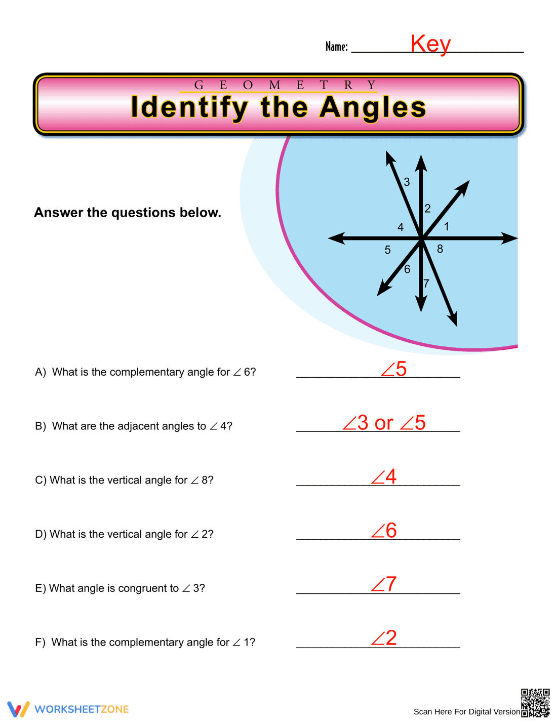 Identify Types of Angles - Page 2