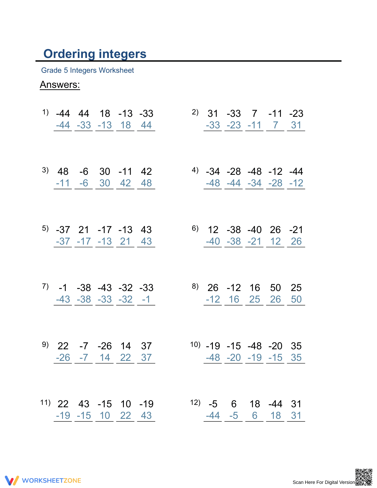 Ordering Integers - Page 2