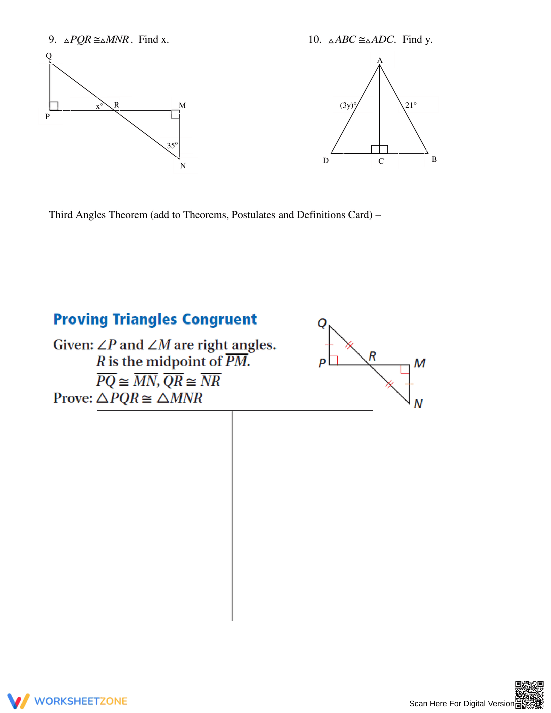 Triangle Congruence Practice Problems - Page 3