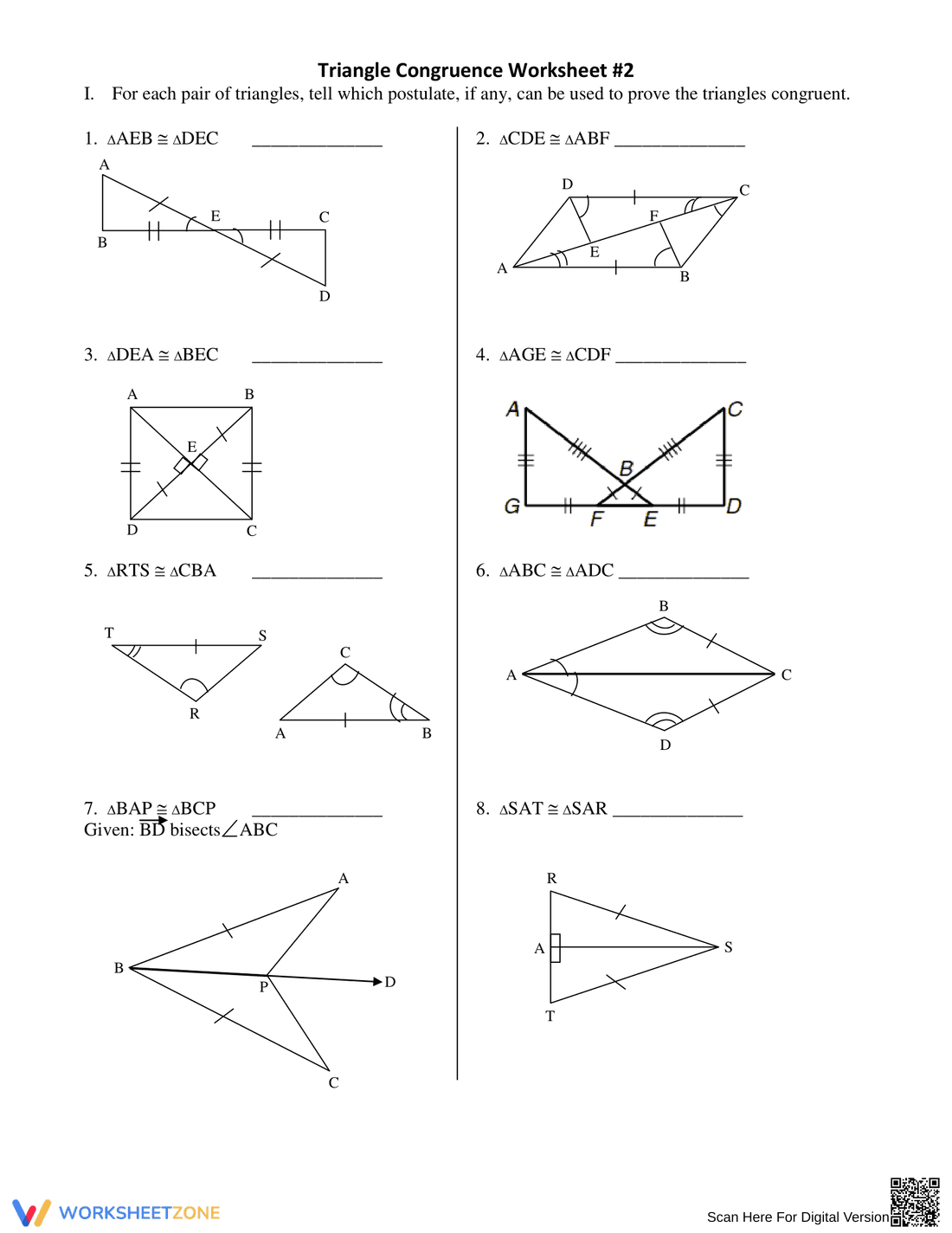 Triangle Congruence Practice Problems - Page 5