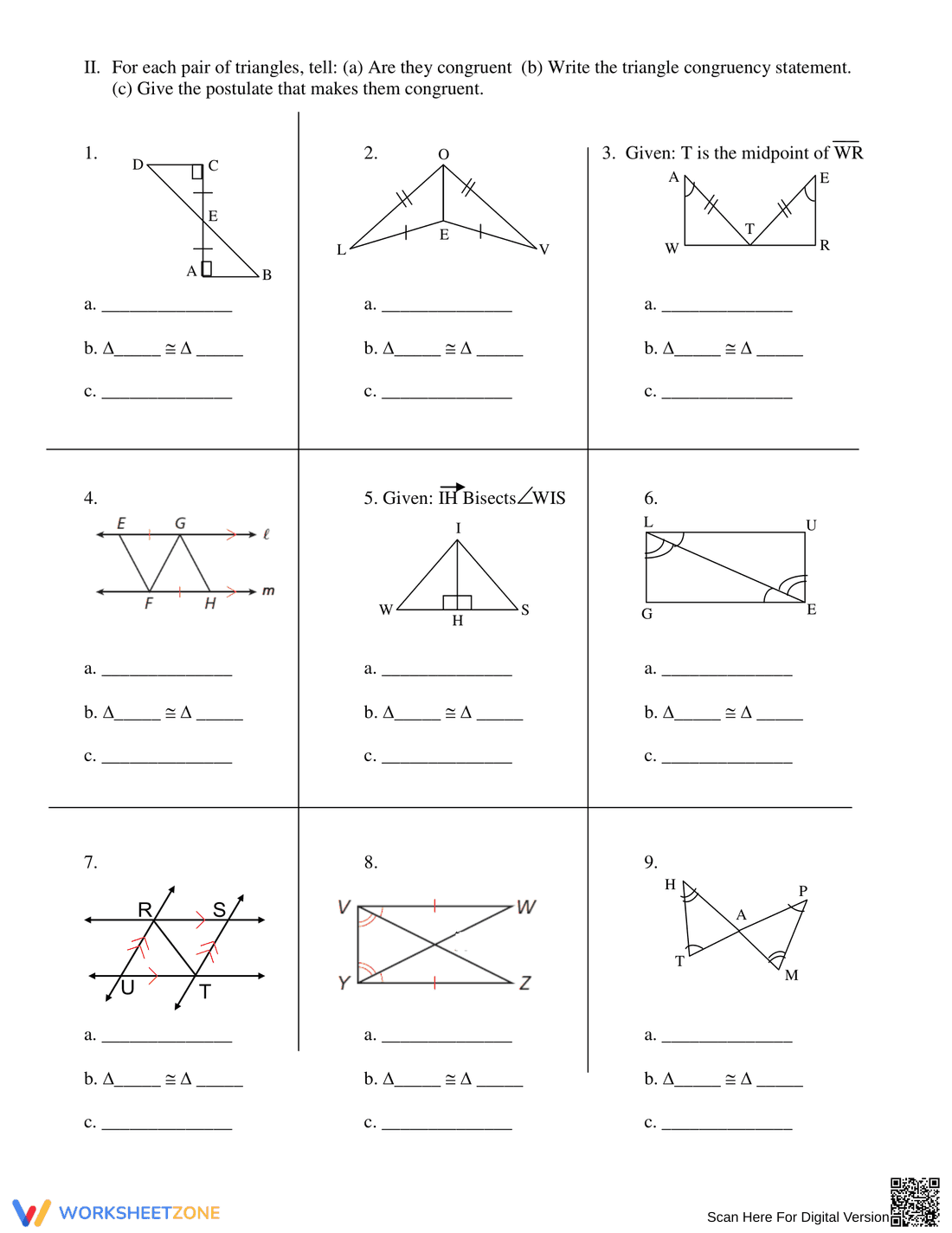 Triangle Congruence Practice Problems - Page 6