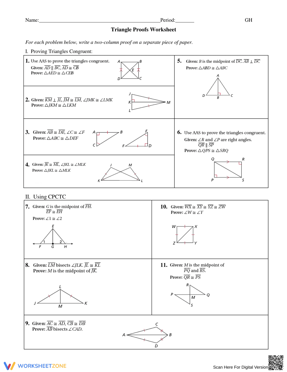 Triangle Congruence Practice Problems - Page 8