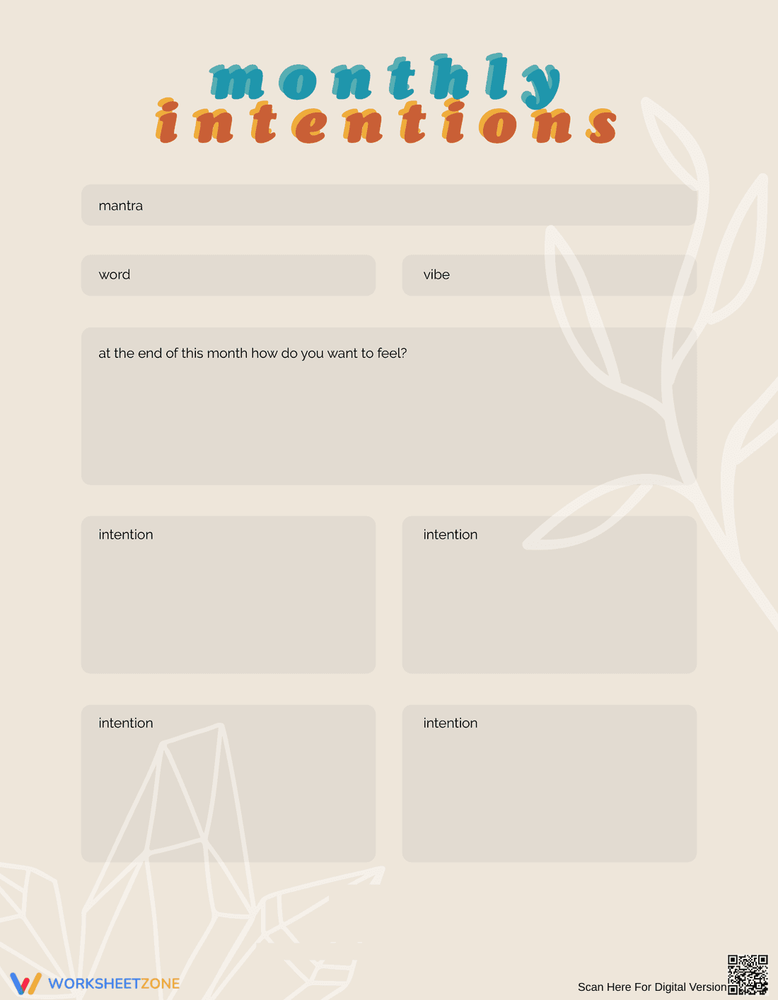 Monthly Intention Setting Prompts - Page 2