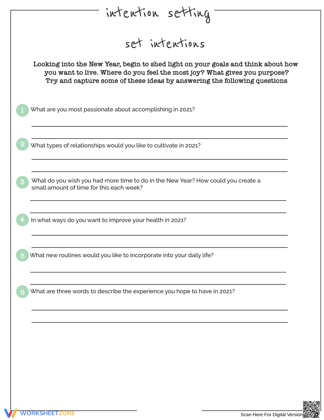 Intention Setting & Reflection Guide | Grade 9 English - Page 2