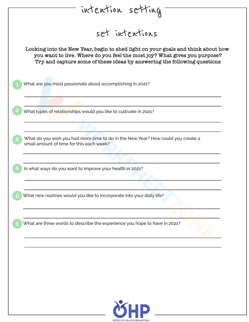 Intention setting - word association - Page 2