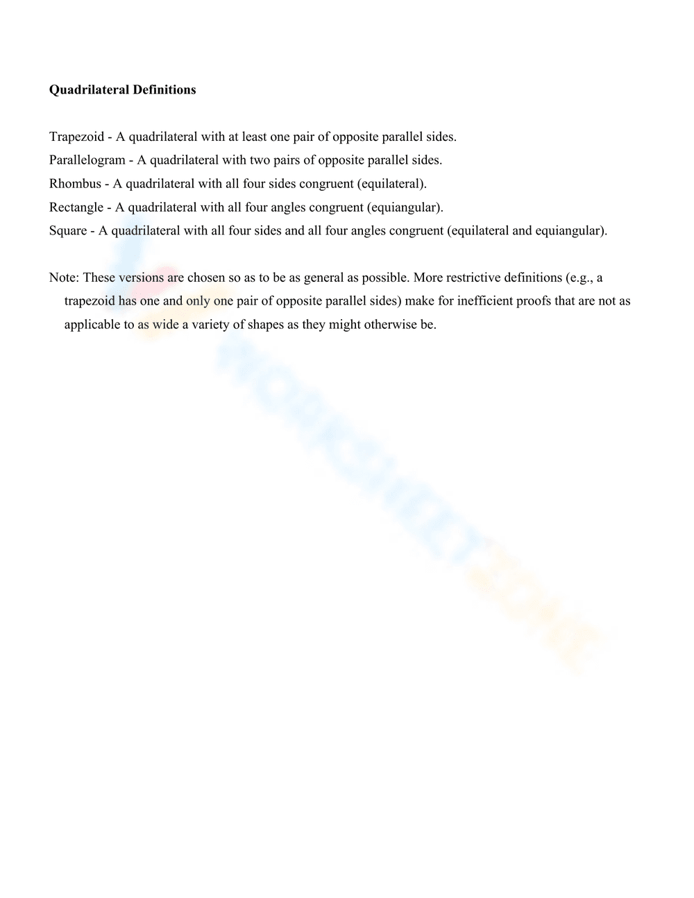Explore Quadrilateral Properties with this Worksheet - Page 2